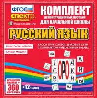 Динамические раздаточные пособия. Русский язык (комплект демонстрационных материалов). Касса букв, слогов, звуковых схем с набором интерактивных таблиц. - fgospostavki.ru - Москва