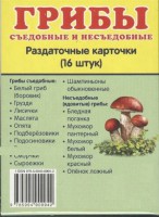 Раздаточные карточки "Грибы съедобные и не съедобные" - fgospostavki.ru - Москва