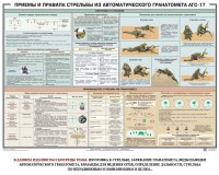 Плакат "Приемы и правила стрельбы из автоматического гранатомета АГС-17" - fgospostavki.ru - Москва
