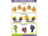 Таблица демонстрационная "Считаем, взвешиваем, сравниваем" (винил 70x100) - fgospostavki.ru - Москва