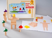 Игровой набор Фребеля "Конструктор деревянный без соединений-3" (Серия "Эксперимент") - fgospostavki.ru - Москва