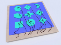 Развивающая панель с геометрическими фигурами - fgospostavki.ru - Москва