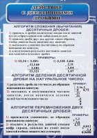 Стенд "Действия с десятичными дробями" - fgospostavki.ru - Москва