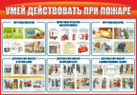 Стенд "Умей действовать при пожаре" - fgospostavki.ru - Москва