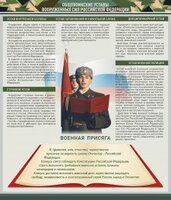 Стенд "Уставы. Закон военной службы. Военная присяга" - fgospostavki.ru - Москва