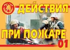 Комплект плакатов "Действия при пожаре" - fgospostavki.ru - Москва