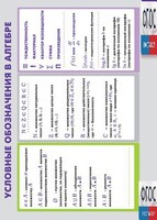 Таблица "Условные обозначения в алгебре" (винил) - fgospostavki.ru - Москва
