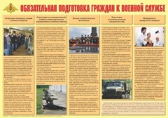 Плакат "Обязательная подготовка граждан к военной службе" - fgospostavki.ru - Москва
