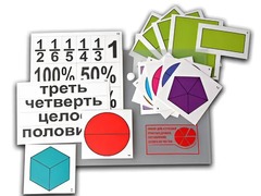Набор для изучения простых дробей. Составление целого из частей (раздаточный) - fgospostavki.ru - Москва