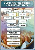 Стенд "Схема приготовления дрожжевого теста" - fgospostavki.ru - Москва