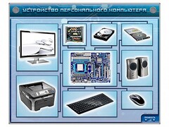 Электрифицированный учебно-информационный стенд "Устройство персонального компьютера" - fgospostavki.ru - Москва
