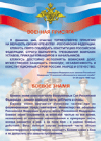 Таблица "Военная присяга. Боевое знамя" (100х140 сантиметров, винил) - fgospostavki.ru - Москва