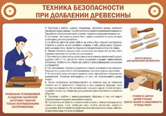 Стенд "Техника безопасности при долблении древесины" - fgospostavki.ru - Москва