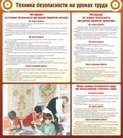 Стенд "Техника безопасности на уроках труда" - fgospostavki.ru - Москва