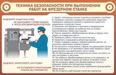 Стенд "Техника безопасности при выполнении работ на фрезерном станке" - fgospostavki.ru - Москва