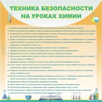 Стенд "Техника безопасности на уроках химии" - fgospostavki.ru - Москва