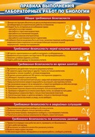 Стенд "Правила выполнения лабораторных работ по биологии" Вариант 2 - fgospostavki.ru - Москва