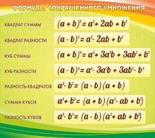 Стенд "Формулы сокращенного умножения" Вариант 3 - fgospostavki.ru - Москва