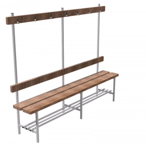 Скамья для раздевалок односторонняя с вешалкой (1,5 метра) - fgospostavki.ru - Москва