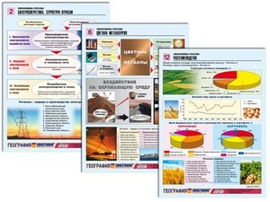 Комплект таблиц по географии "Экономика России" раздаточные (цветные, ламинированные, А4, 16 штук) - fgospostavki.ru - Москва