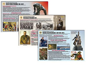 Комплект таблиц по истории "История России XX - XXI вв." раздаточные (цветные, ламинированные, А4, 12 штук) - fgospostavki.ru - Москва