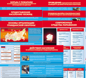 Комплект таблиц "Основы гражданской обороны (МЧС РФ)" 13 штук. - fgospostavki.ru - Москва