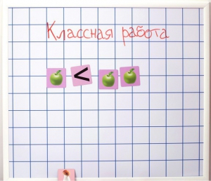 Магнитно-маркерная доска "Клетка" (86 см х 75 см) - fgospostavki.ru - Москва