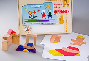 Игровой набор Фребеля "Конструктор деревянный без соединений-2" (Серия "Эксперимент") - fgospostavki.ru - Москва