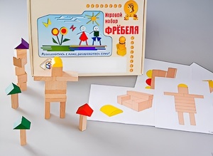 Игровой набор Фребеля "Конструктор деревянный без соединений-3" (Серия "Эксперимент") - fgospostavki.ru - Москва