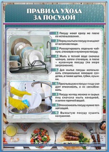 Стенд "Правила ухода за посудой" - fgospostavki.ru - Москва