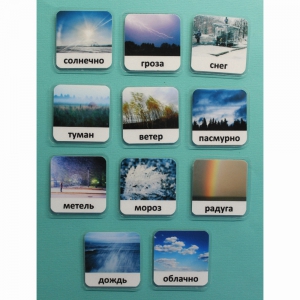Набор карточек "Погода" (с фотографиями) - fgospostavki.ru - Москва