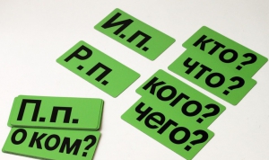 Набор магнитных карточек "Падежи" (фон зелёный) - fgospostavki.ru - Москва