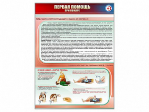 Стенд "Первая помощь при пожаре" - fgospostavki.ru - Москва