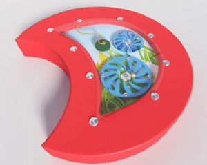 Настенный игровой модуль в виде части гусеницы с весами - fgospostavki.ru - Москва