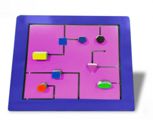 Тактильно-развивающая панель с геометрическими фигурами - fgospostavki.ru - Москва