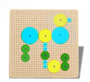 Тактильно-развивающая панель с разноцветными шестеренками - fgospostavki.ru - Москва