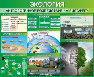 Стенд "Экология. Антропогенное воздействие на биосферу" - fgospostavki.ru - Москва