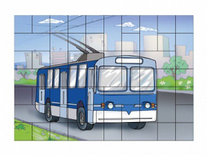 Магнитный пазл "Троллейбус" - fgospostavki.ru - Москва