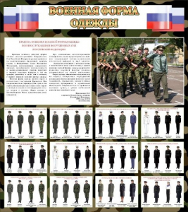 Стенд "Военная форма одежды (флаг РФ)" - fgospostavki.ru - Москва