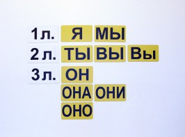 Набор магнитных карточек "Личные местоимения" (фон жёлтый) - fgospostavki.ru - Москва