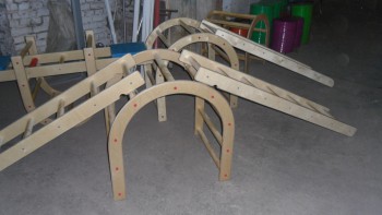 Лестница навесная с зацепами (420*2280 миллиметров, дерево) - fgospostavki.ru - Москва