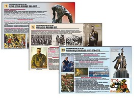 Комплект таблиц по истории "История России XX - XXI вв." раздаточные (цветные, ламинированные, А4, 12 штук) - fgospostavki.ru - Москва