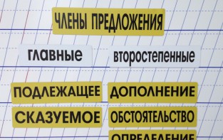 Набор магнитных карточек "Члены предложения" (фон жёлтый) - fgospostavki.ru - Москва
