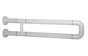 Поручень неоткидной двухопорный с антибактериальным покрытием (белый) - fgospostavki.ru - Москва