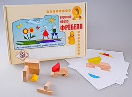 Игровой набор Фребеля "Конструктор деревянный без соединений-1" (Серия "Эксперимент") - fgospostavki.ru - Москва