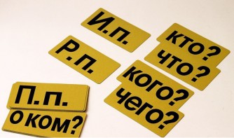 Набор магнитных карточек "Падежи" (фон жёлтый) - fgospostavki.ru - Москва