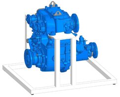 Учебное оборудование «Раздаточная коробка с коробкой отбора мощности в разрезе грузового автомобиля КамАЗ» - fgospostavki.ru - Москва