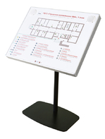 Тактильно-звуковая мнемосхема в комплекте со стойкой (наклонная стойка) - fgospostavki.ru - Москва