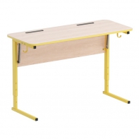 Стол ученический двухместный с наклоном столешницы (0-24°) на прямоугольной трубе - fgospostavki.ru - Москва