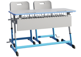 Парта NOMAD V двухместная регулируемая по высоте с антивандальной кромкой - fgospostavki.ru - Москва